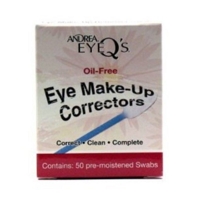 Andrea Oil-Free Eye Makeup Corrector Swabs - 50 Count | Precise Makeup Removal & Touch-Ups for Flawless Eyeshadow & Eyeliner Application