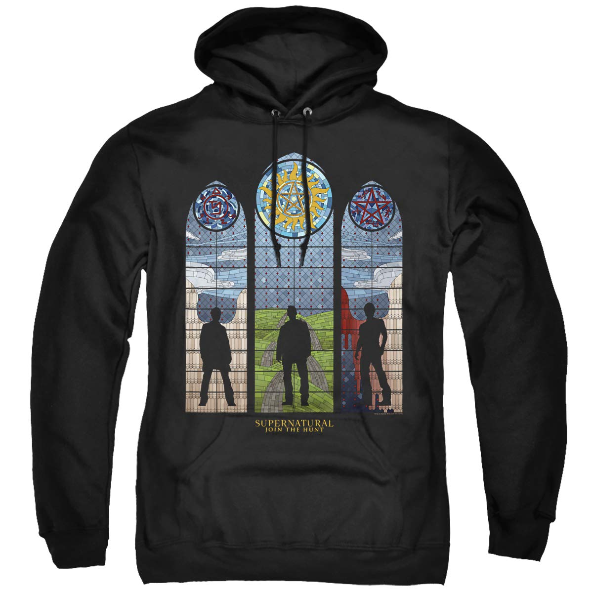 Supernatural Stained Glass Hoodie - Unisex Pullover Sweatshirt for Men & Women | Casual Wear, Cosplay, Halloween Costume, TV Show Merchandise