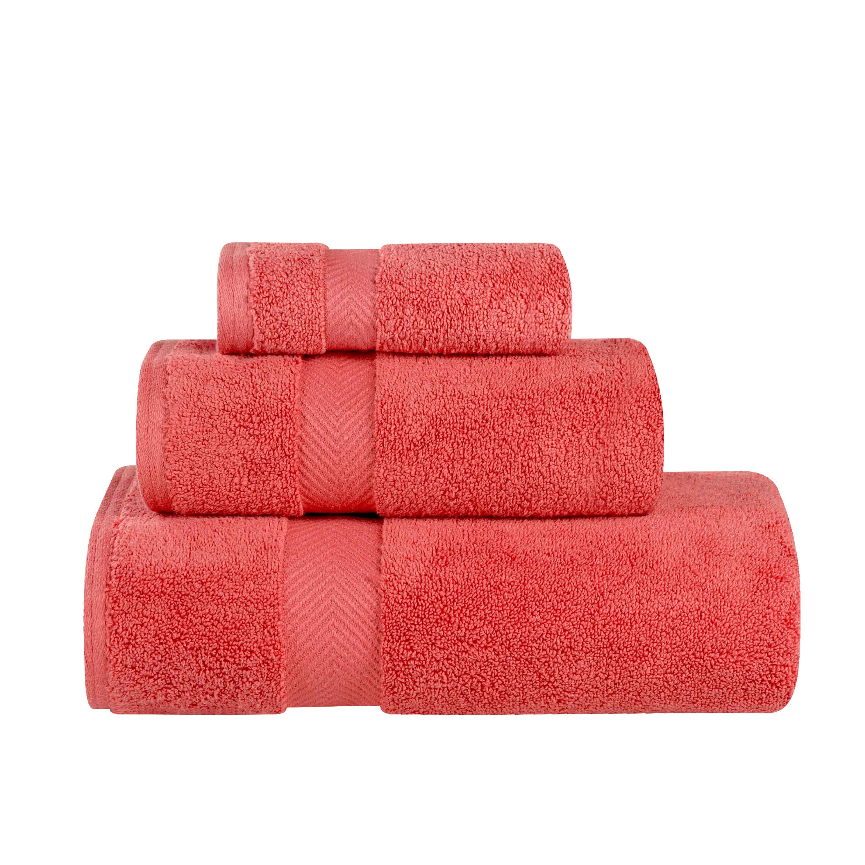 Premium 100% Cotton Zero Twist 3-Piece Bath Towel Set - Ultra Soft & Absorbent for Bathroom, Spa & Gym Use