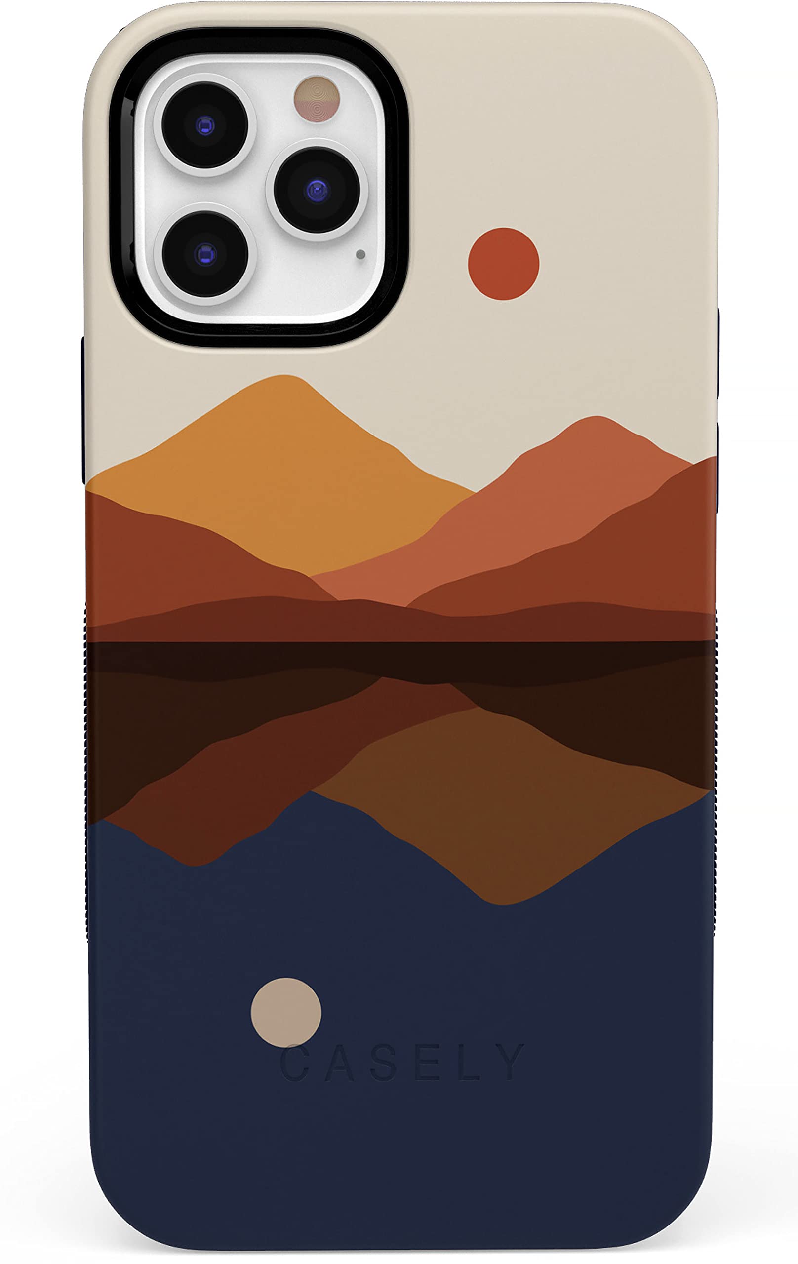 Casely iPhone 11 Pro Max Case - Opposites Attract Day & Night Colorblock Mountain Design | Shockproof Protective Cover for iPhone 11 Pro Max | Perfect for Outdoor Adventures & Daily Use