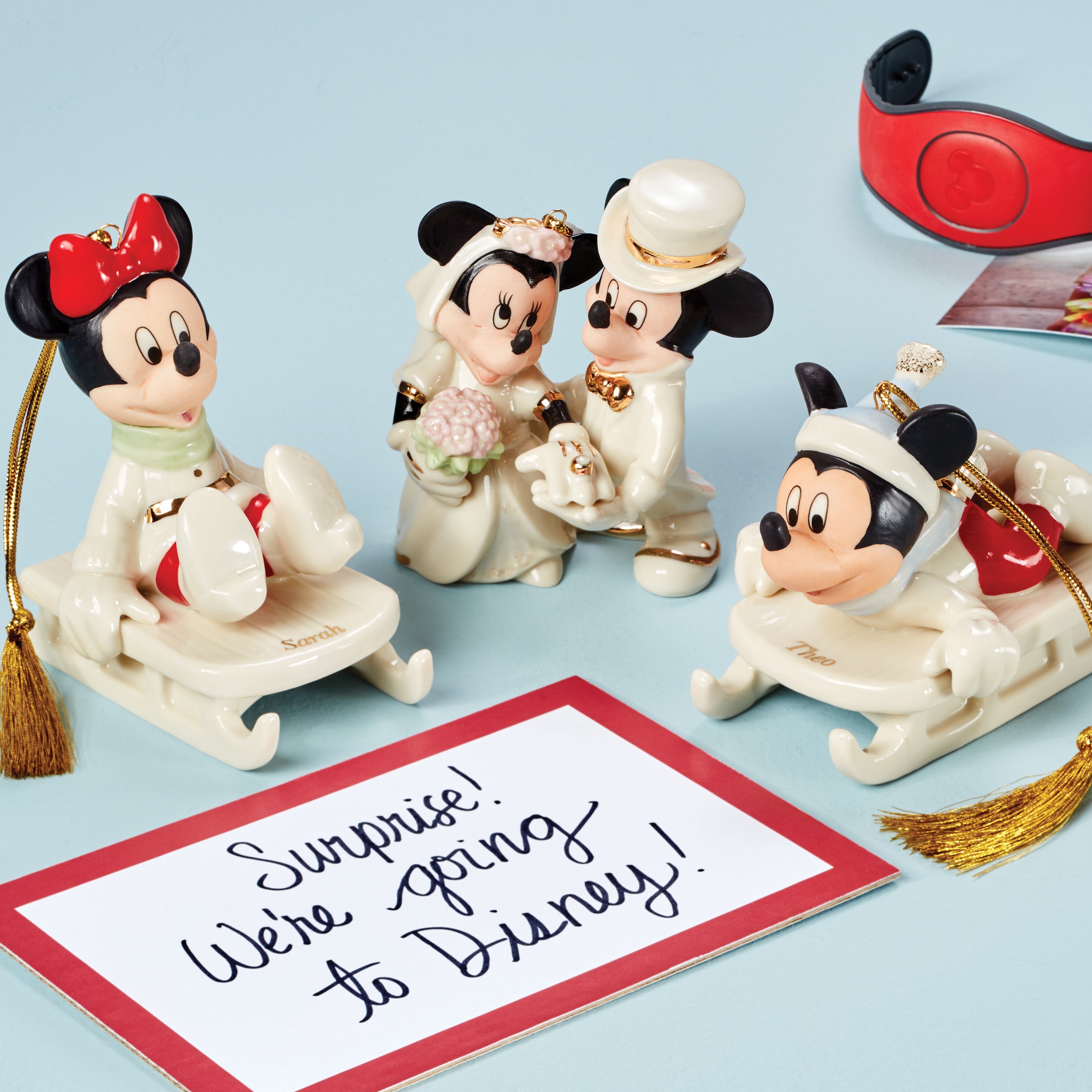 Minnie Mouse Wedding Ornament - Disney-Inspired Bridal Shower Decor for Disney Fans & Couples - Perfect for Wedding Cake Toppers, Bridal Showers & Disney Themed Weddings