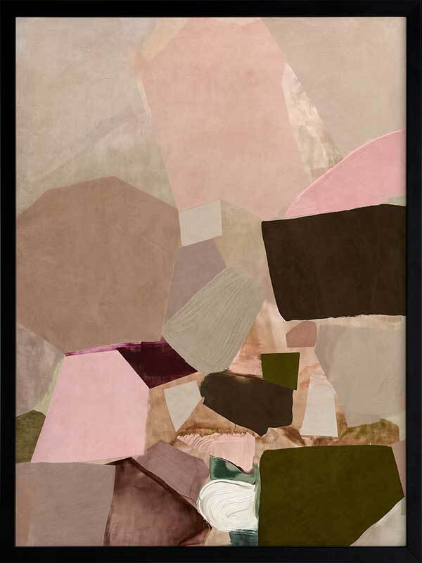 Deconstructed Desert Framed Art Print - Modern Abstract Wall Decor for Living Room, Bedroom & Office