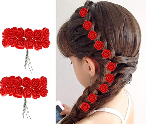 24pcs Floral Hair Pins for Brides & Women - Colorful Hair Accessories Gift Set for Weddings & Parties