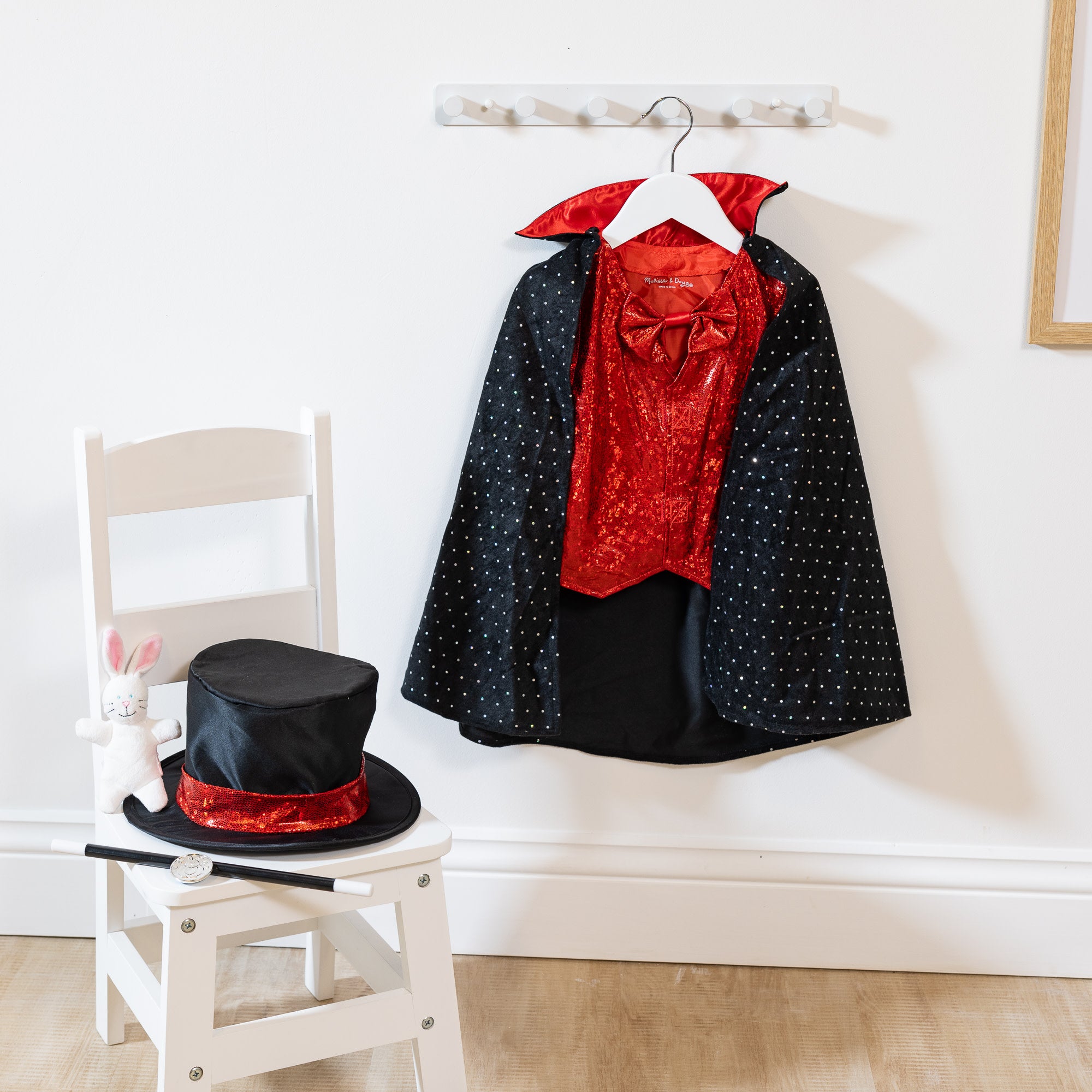 Professional Magician Costume Set for Adults & Kids - Top Hat, Cape & Wand - Perfect for Halloween, Cosplay & Magic Shows
