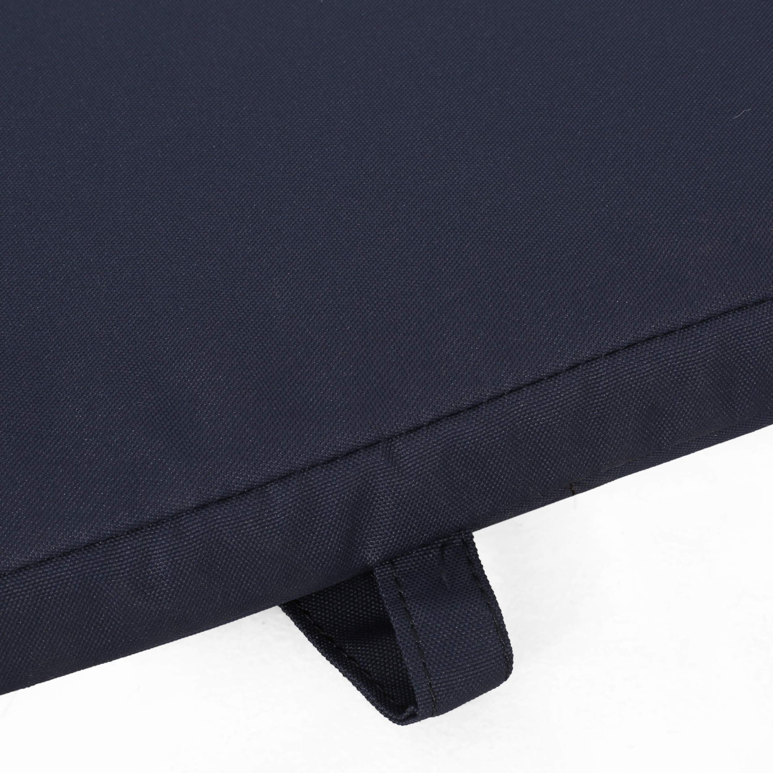 Christopher Knight Home Caspar Outdoor Water Resistant Chaise Lounge Cushions - Navy Blue (Set of 2) | Patio, Poolside & Garden Furniture Accessories for Relaxation