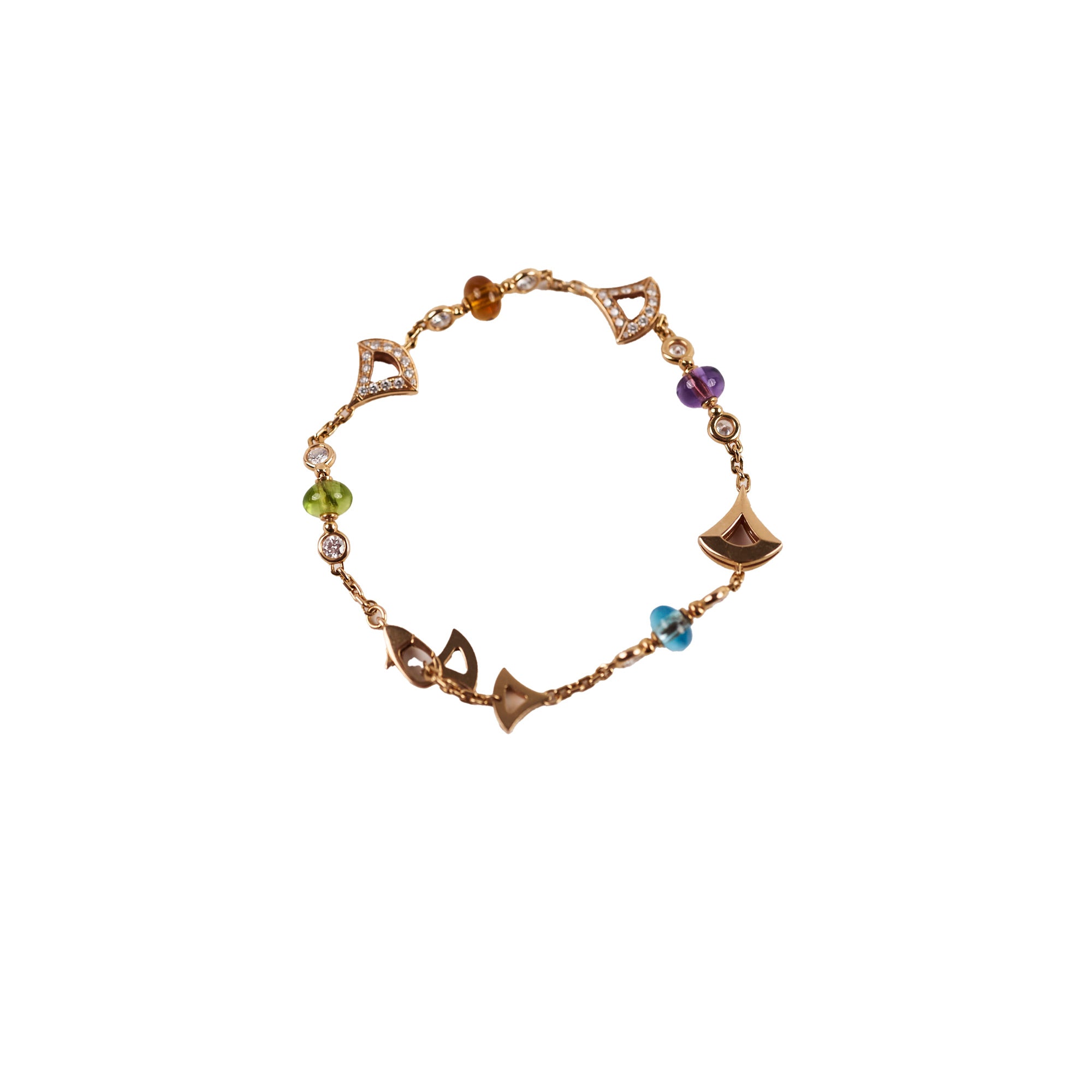 Bulgari Divas' Dream Bracelet with Multicolored Gemstones - Elegant Jewelry for Women, Perfect for Parties, Weddings & Special Occasions