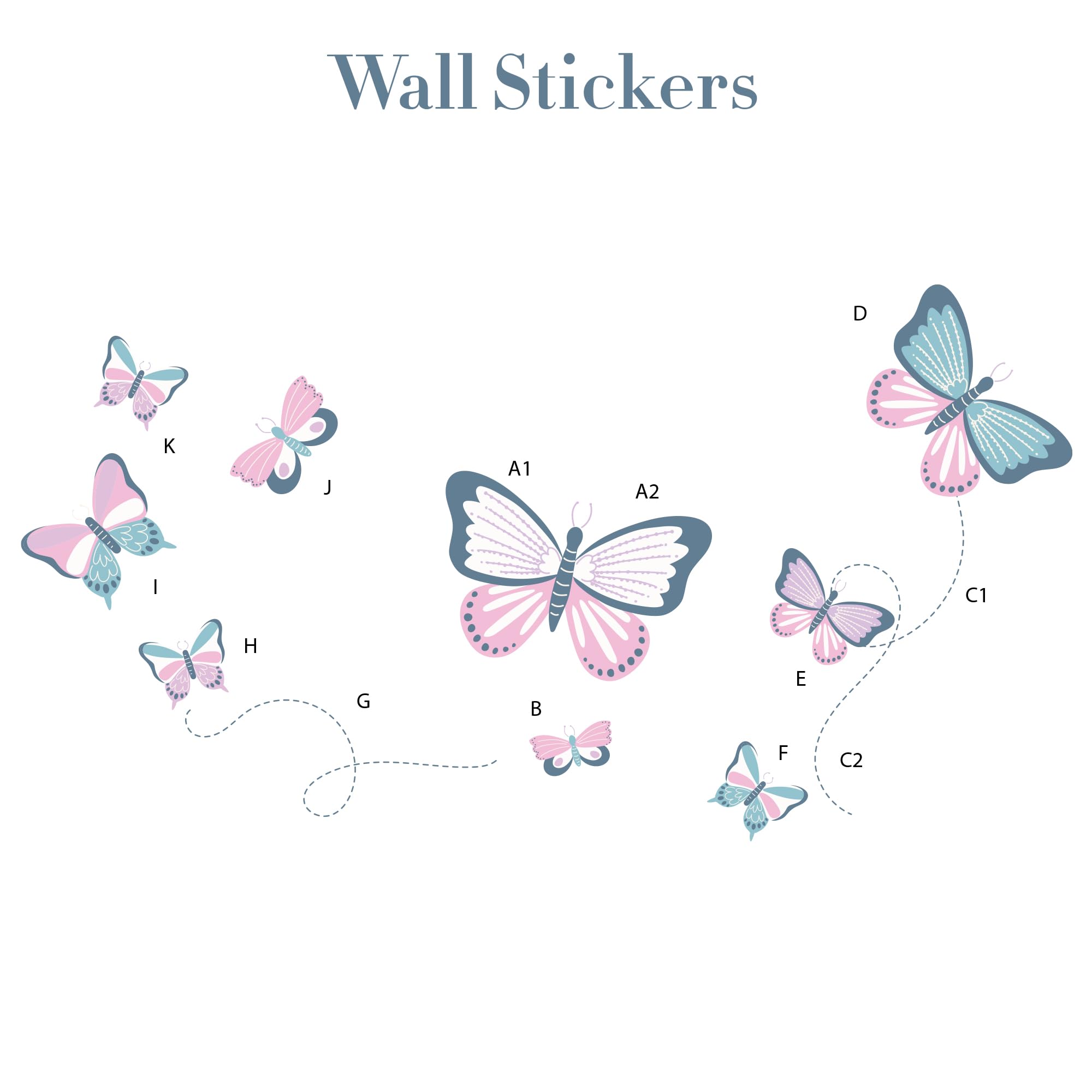 Butterfly Crib Bedding Set for Girls - 5 Piece Nursery Set with Soft Baby Blanket, 2 Fitted Crib Sheets, Ruffled Crib Skirt & Removable Wall Decals - Pink & White Floral Butterfly Theme - Perfect for Baby Shower Gifts & Nursery Room Decor