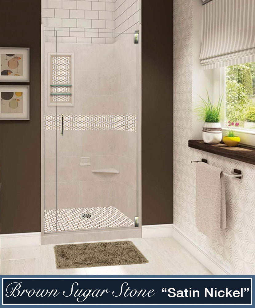 Stone Threshold & Casings for Shower Door - Easy Remodel Kit | Durable Bathroom Upgrade for Modern Homes