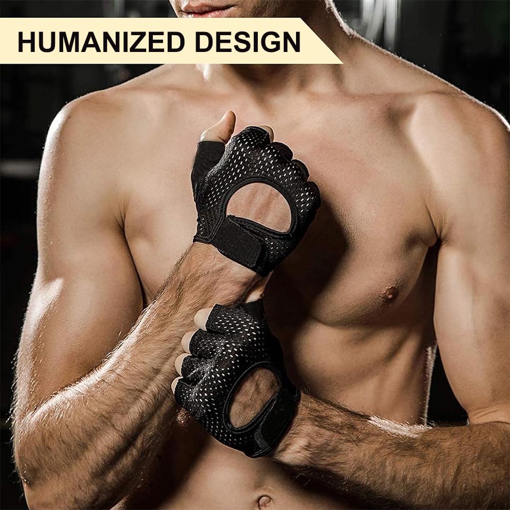 Breathable Weightlifting Gloves for Men & Women - Gym Training Gloves for Fitness, CrossFit & Weight Lifting - Perfect for Workouts, Strength Training & Bodybuilding