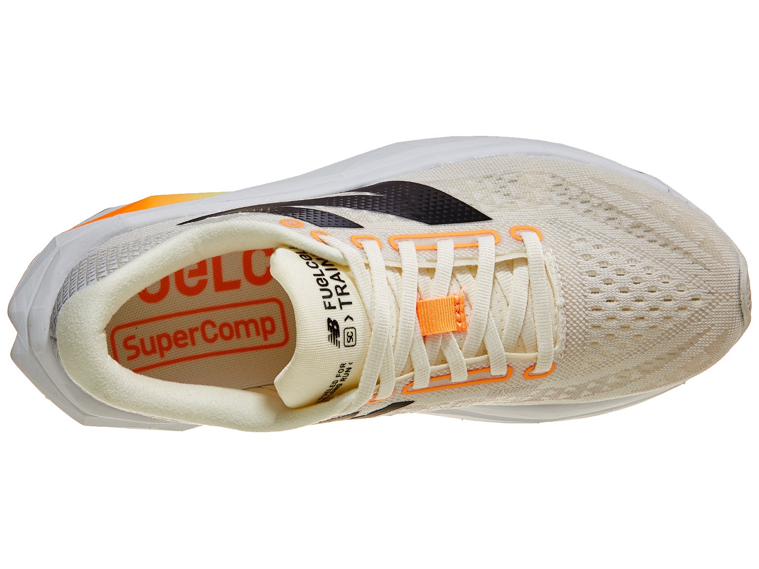 Women's Running Shoes - New Balance FuelCell SuperComp Trainer v3 in CA Angora/Hot Mango/Black - Lightweight Cushioned Training Shoes for Women - Perfect for Marathon Training, Gym Workouts & Daily Running