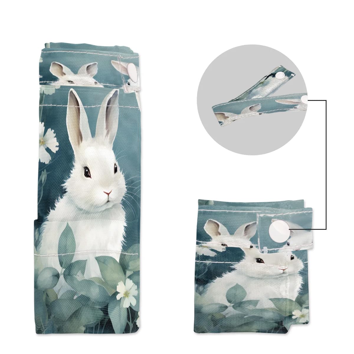 Waterproof Bunny Rabbit Wet Dry Bag 2-Pack - Reusable Travel Laundry Bag for Swimsuits, Cloth Diapers & Gym Clothes | Beach, Pool, Yoga & Gym Storage Organizer
