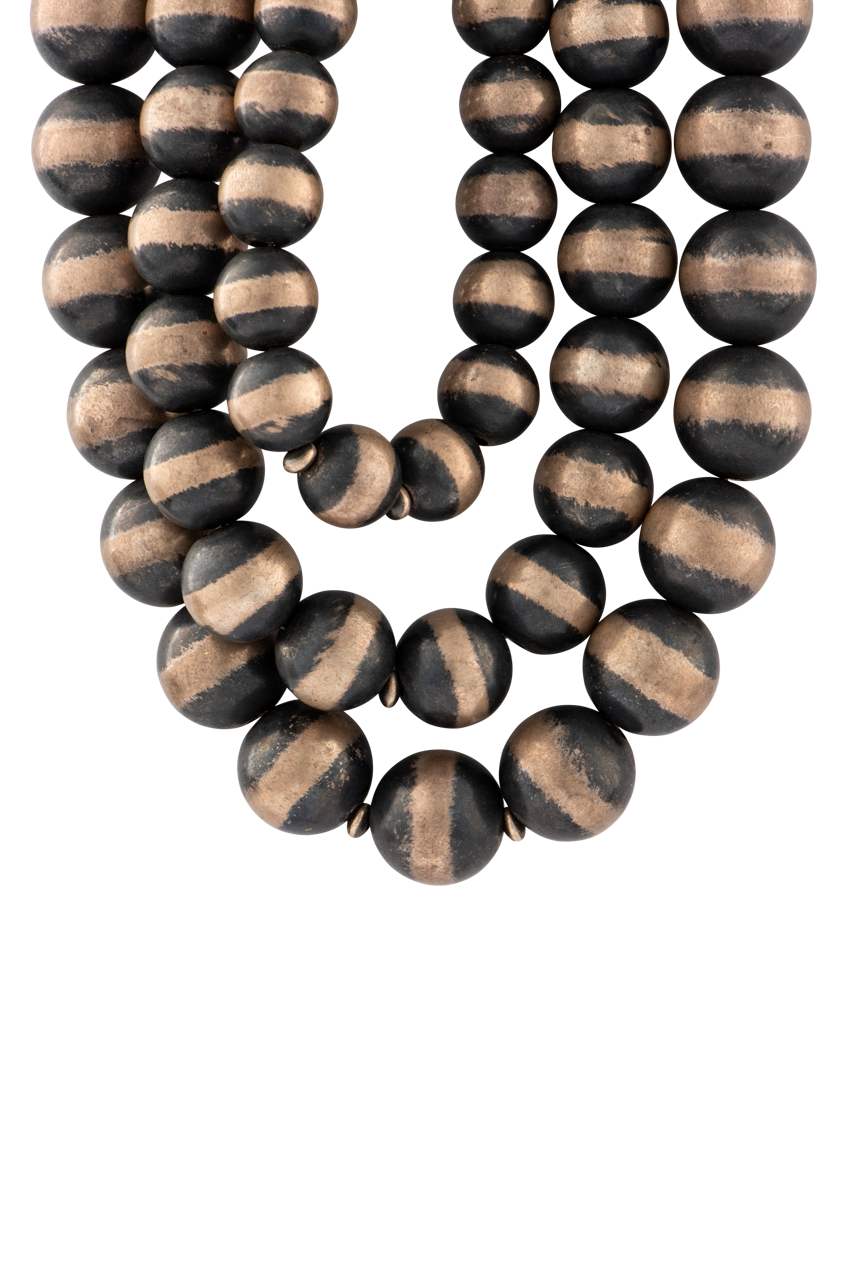 Navajo Pearl & Oxidized Silver Statement Necklace – Handmade Native American Jewelry for Women | Perfect for Boho, Festival & Special Occasion Outfits