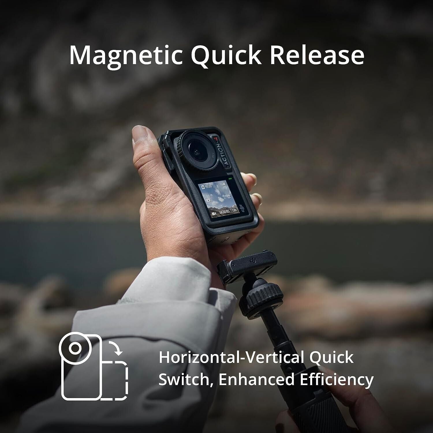 DJI Osmo Action 4 Adventure Combo - 4K Waterproof Action Camera with Stabilization for Vlogging, Surfing & Outdoor Sports | Perfect for Travel, Hiking & Extreme Adventures