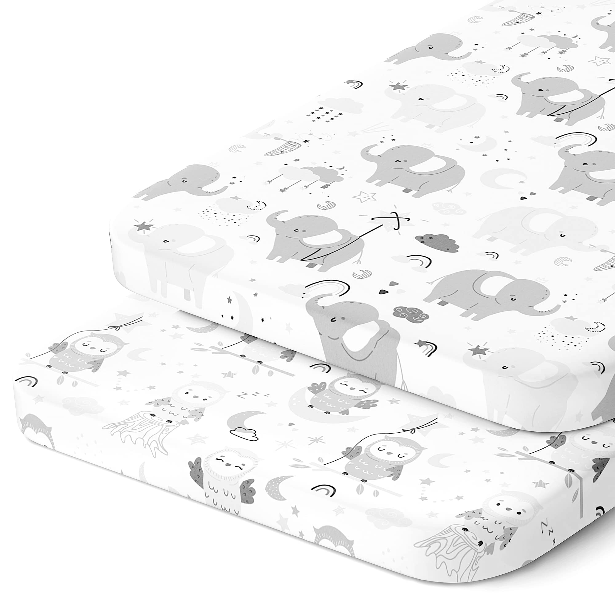 20x30 Inch Bassinet Sheets for Graco Travel Lite Crib, Sense2Snooze, My View 4 in 1, Dream Suite & Guava Lotus - Ultra Soft 100% Jersey Cotton Fitted Crib Sheets (2 Pack) - Perfect for Nursery, Travel & Everyday Baby Comfort