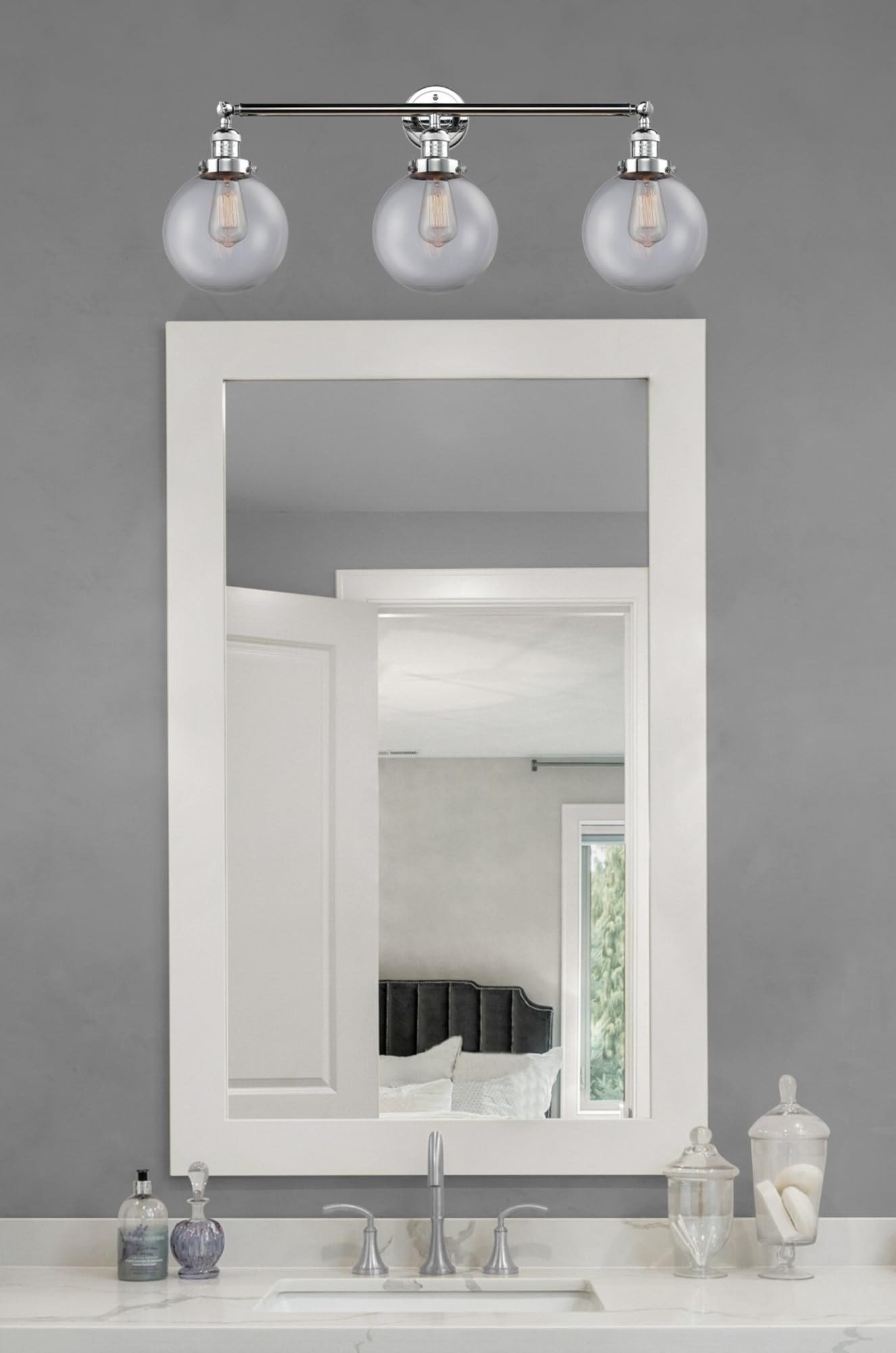 Franklin Restoration Collection 3-Light Bathroom Vanity Fixture - Modern Bathroom Lighting for Home & Hotel Renovations | Perfect for Master Bath, Guest Bath & Powder Room