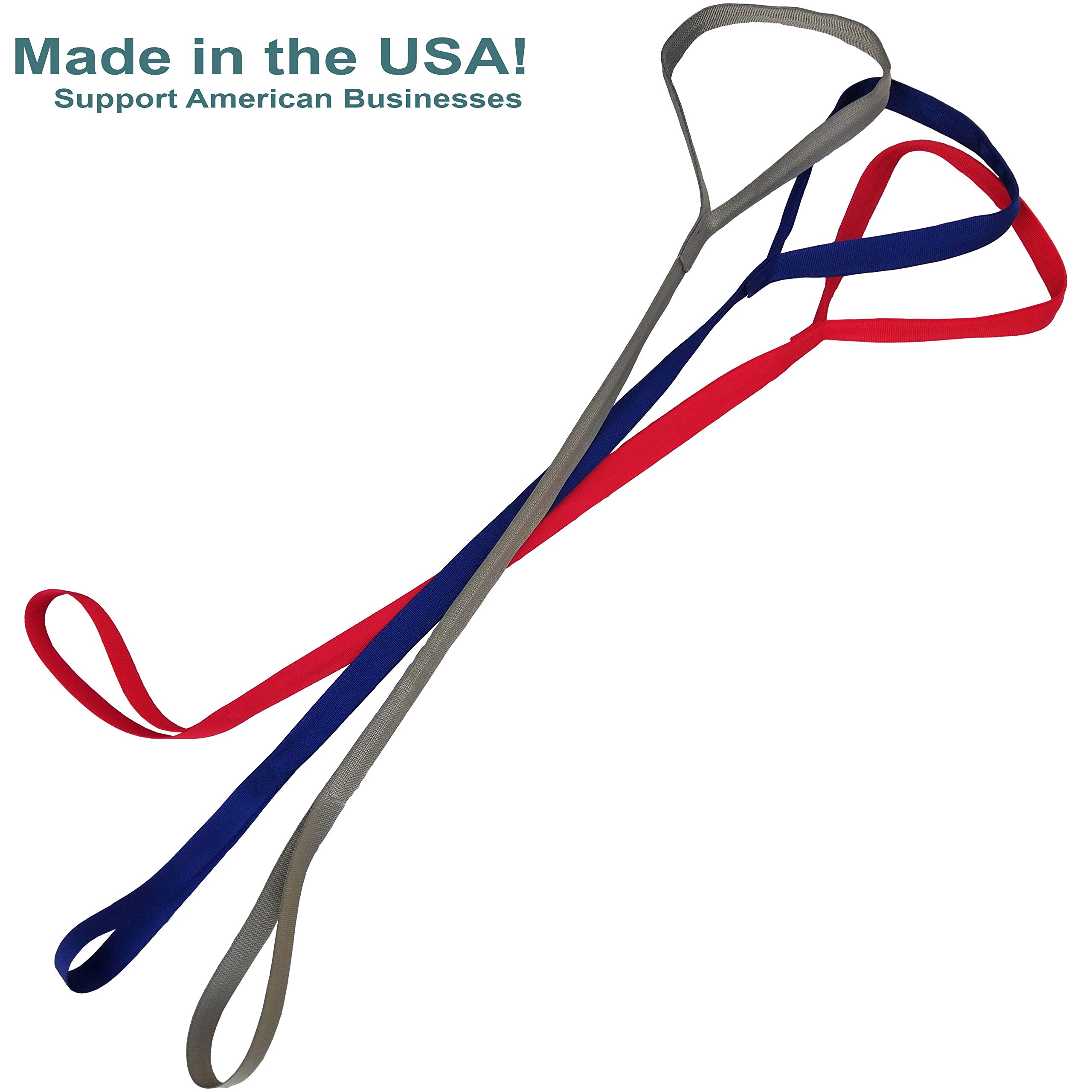 Red Leg Lifter - USA Made Rigid Mobility Aid for Hip Surgery & Physical Therapy - Assist with Wheelchair Transfers & Bed Lifting - Ideal for Post-Surgery Recovery & Elderly Care