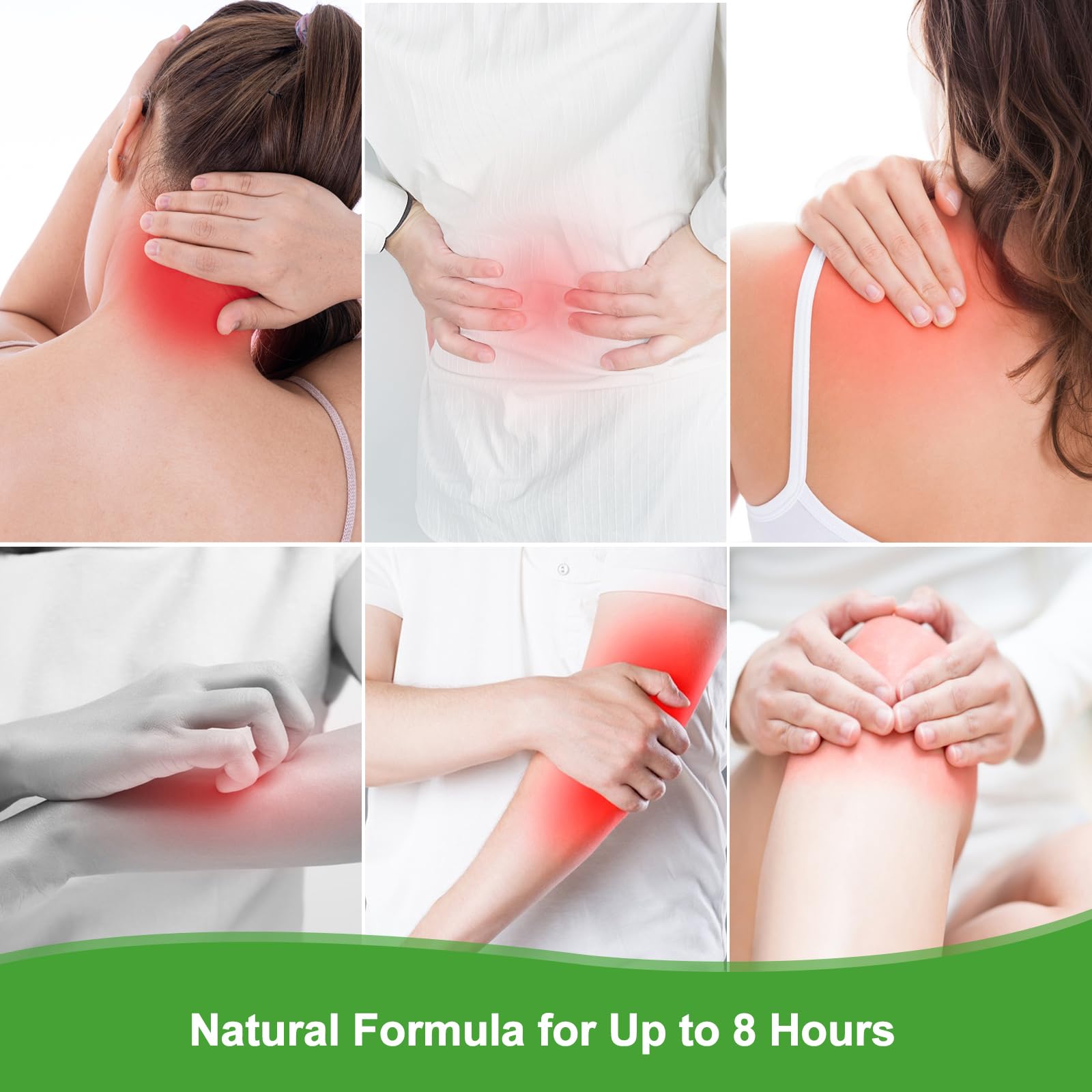 48Pcs MQUPIN Knee Pain Relief Patches - Natural Herbal Warming Patches for Bone on Bone Pain, Wormwood Patches for Joint & Muscle Pain Relief, Extra Strength Lasts Up to 12 Hours - Perfect for Arthritis, Sports Injuries & Daily Discomfort