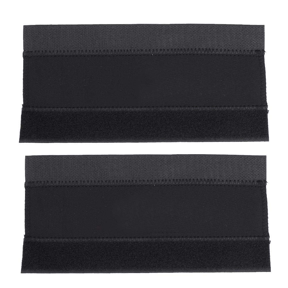 Vbestlife Neoprene Chainstay Protector - 2Pcs Bike Frame Chain Guard Sticker, Protective Cover Wrap for Cycling & Mountain Bikes (Black) - Prevent Scratches & Noise for Road & Off-Road Riding