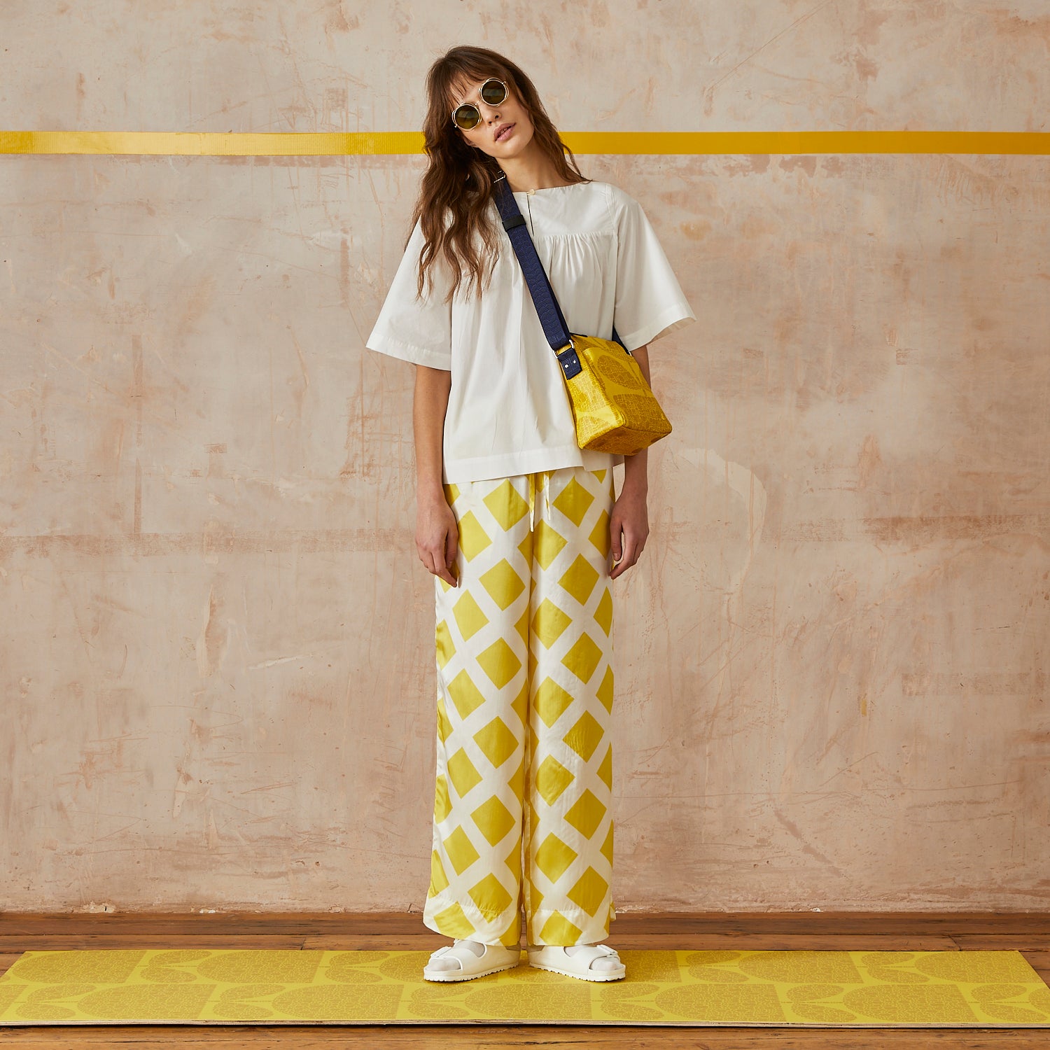 Ranger Crossbody Bag - Block Garden Sunflower Print - Stylish & Durable for Women - Perfect for Travel, Shopping & Everyday Use