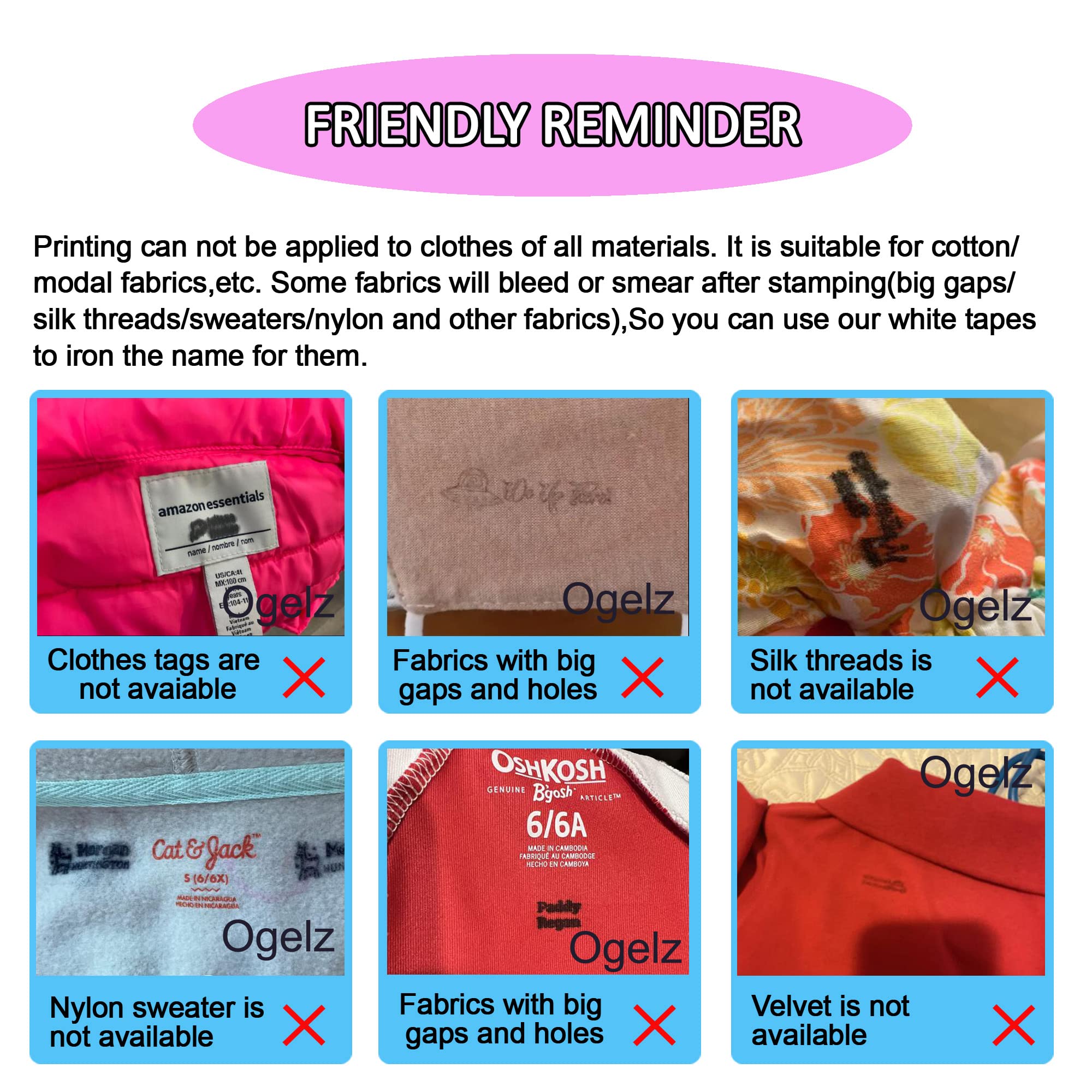 Personalized Name Stamp for Kids Clothes - Custom Washable & Dryer Safe Clothing Labels - Cute Panda Design for Daycare, Preschool & Nursing Home - Perfect for Organizing Baby Clothes & School Uniforms