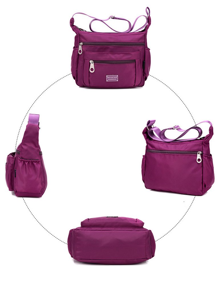 Waterproof Lightweight Nylon Crossbody Bag for Women with Multiple Pockets - Perfect for Travel, Shopping & Everyday Use