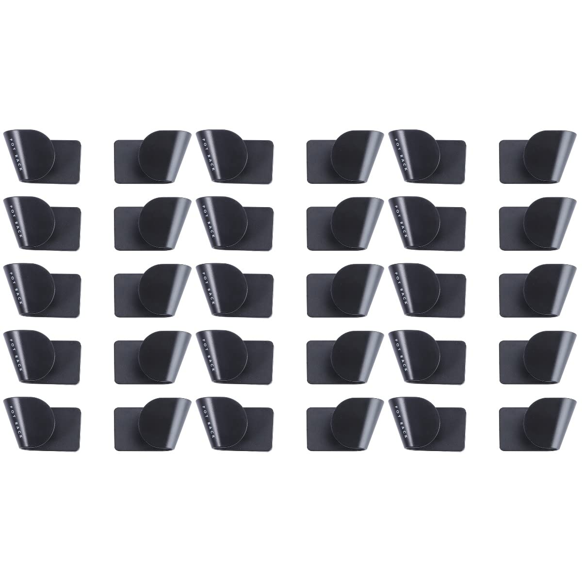 Cabilock Wall Mounted Shelves - 15 Pairs ABS Frosted Pot Lid Organizer with Seamless Stickers, Space-Saving Kitchen Storage Rack for Pots, Pans & Cookware Lids - Black (Perfect for Small Kitchens & RV Cooking)