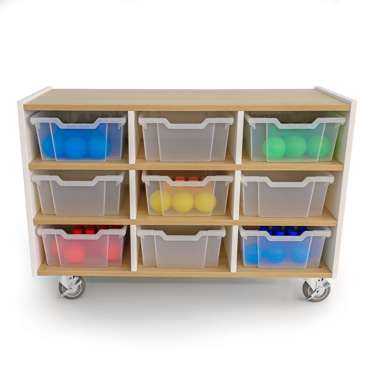 Elevated™ 9-Tray Mobile File Cabinet WB1929 - Heavy-Duty Rolling Storage Organizer for Office, Home, or Classroom Use