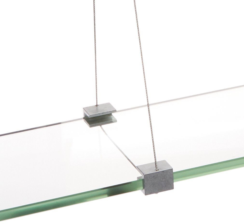 Spancraft Glass CR-10x30 Brushed Steel Crane Glass Shelf - 10