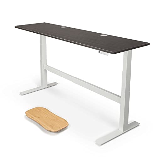 Ash Gray Lam Desktop / White Com Frame