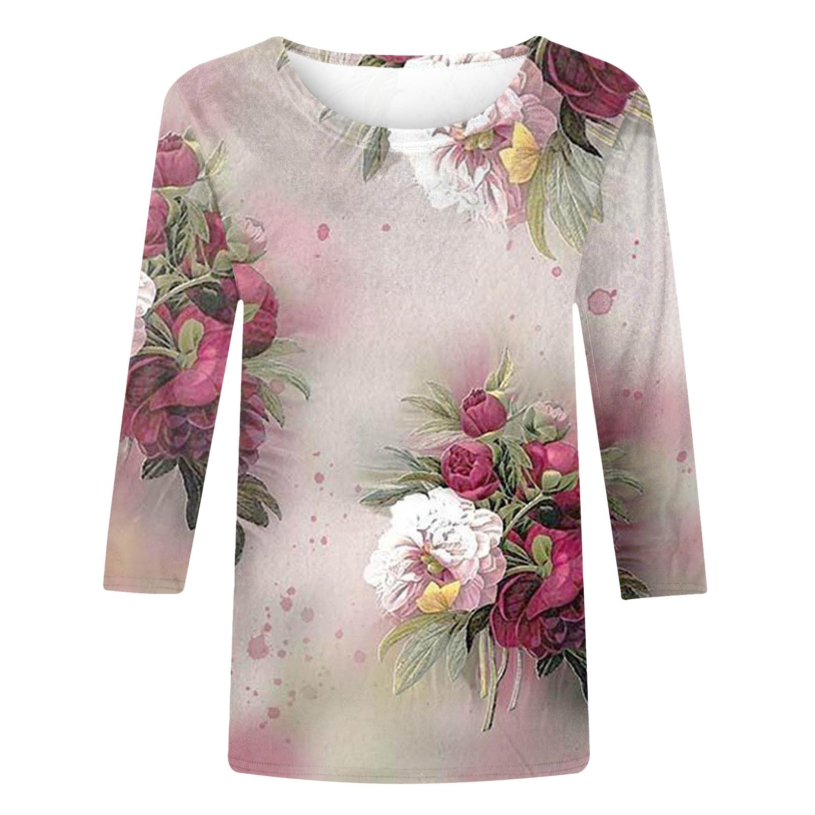 Stylish Ceboyel Women's 3/4 Sleeve Blouses - Trendy Dressy Casual T-Shirts & Tees for Summer 2023 | Perfect for Office, Date Night & Weekend Outings