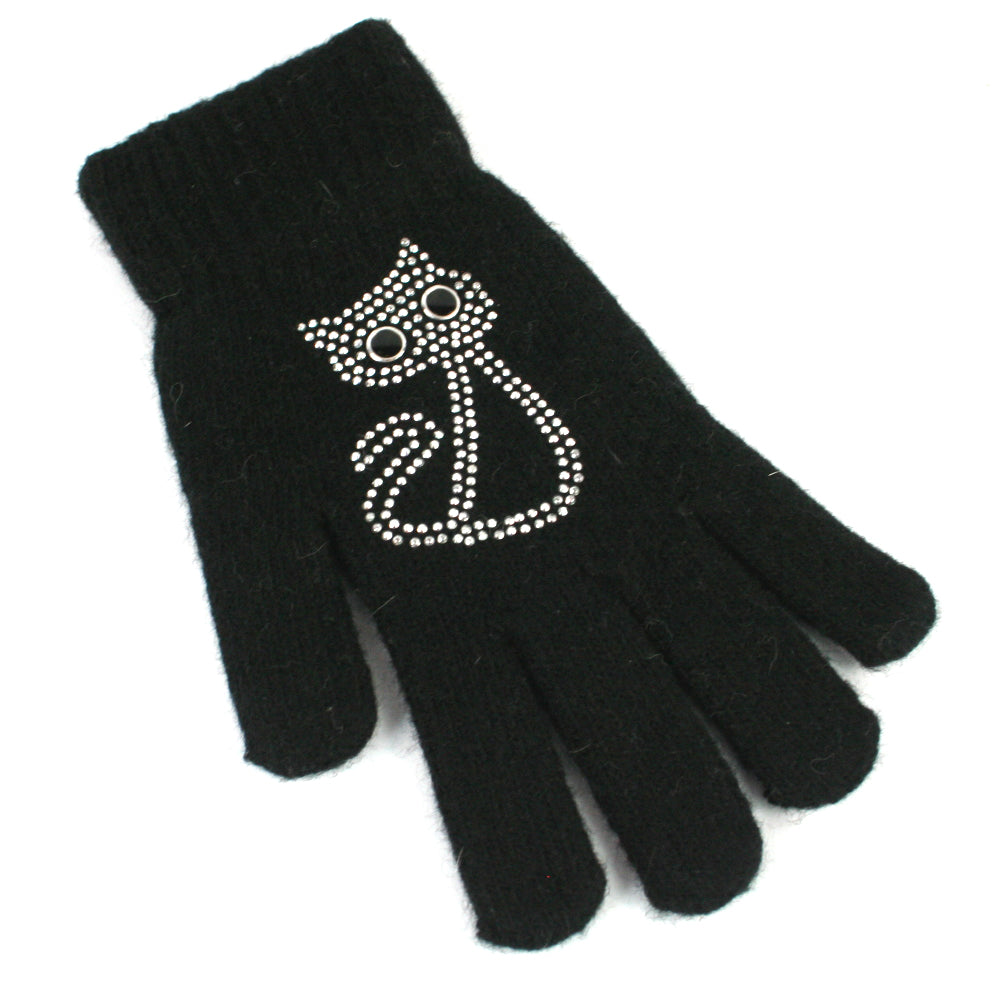 Black Cat Gloves - Warm Winter Gloves for Women & Men - Perfect for Outdoor Activities, Running, Hiking, and Cold Weather