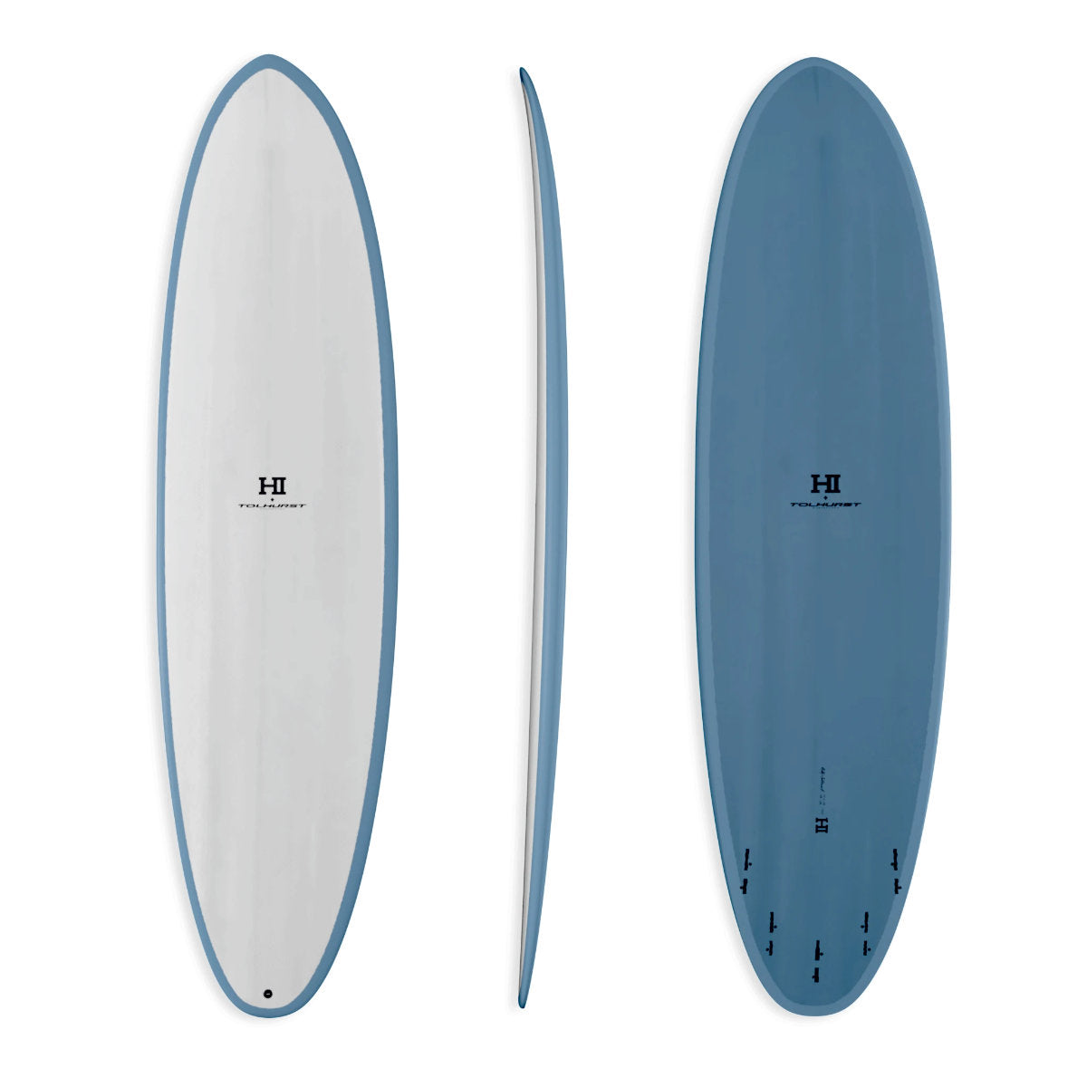 Harley Ingleby Moe 7'4 Surfboard - Blue FCS2 5-Fin Setup for Performance Surfing | Perfect for Small to Medium Waves and All Skill Levels