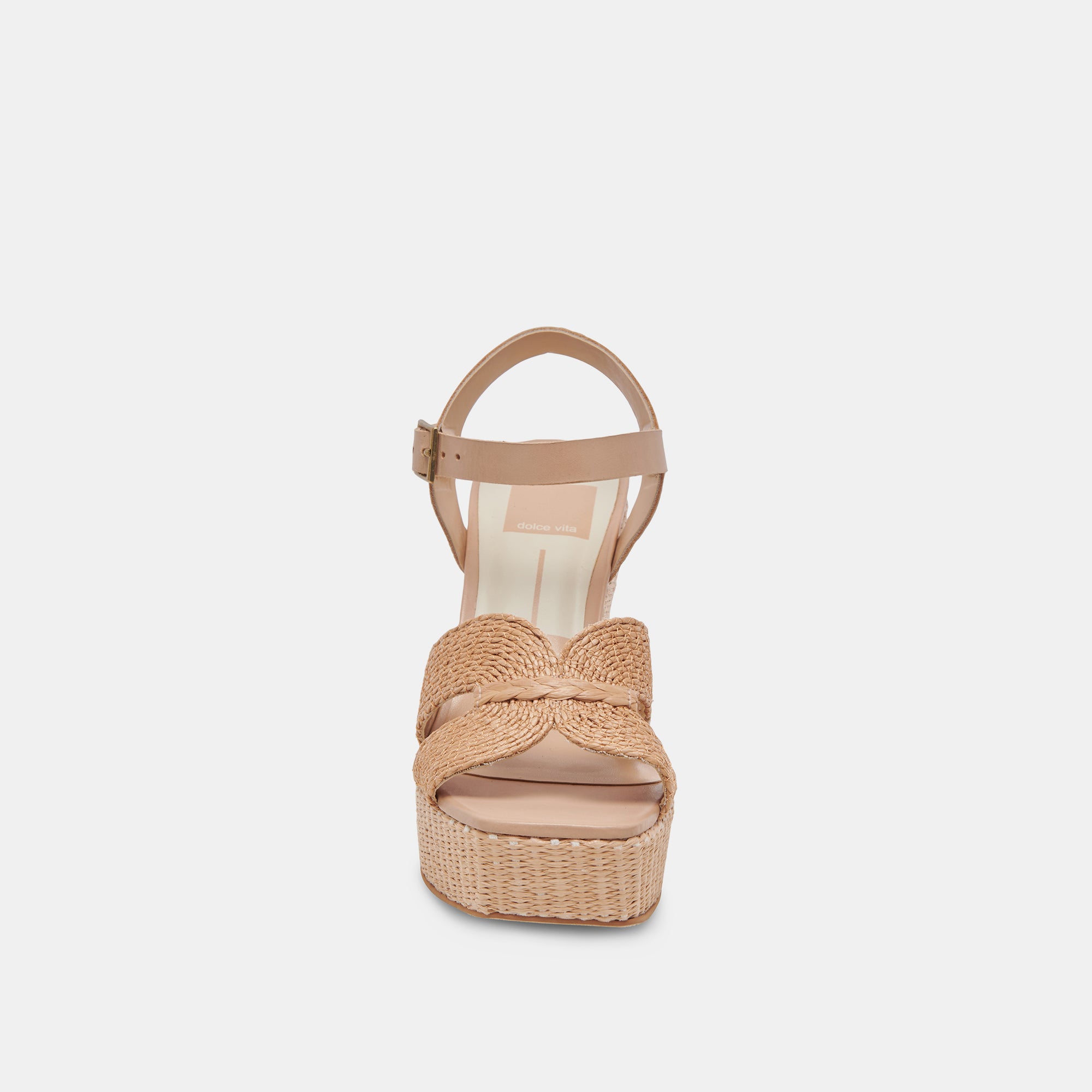 CALE HEELS LT NATURAL RAFFIA - Women's Comfortable Summer Sandals for Beach, Vacation & Casual Outfits