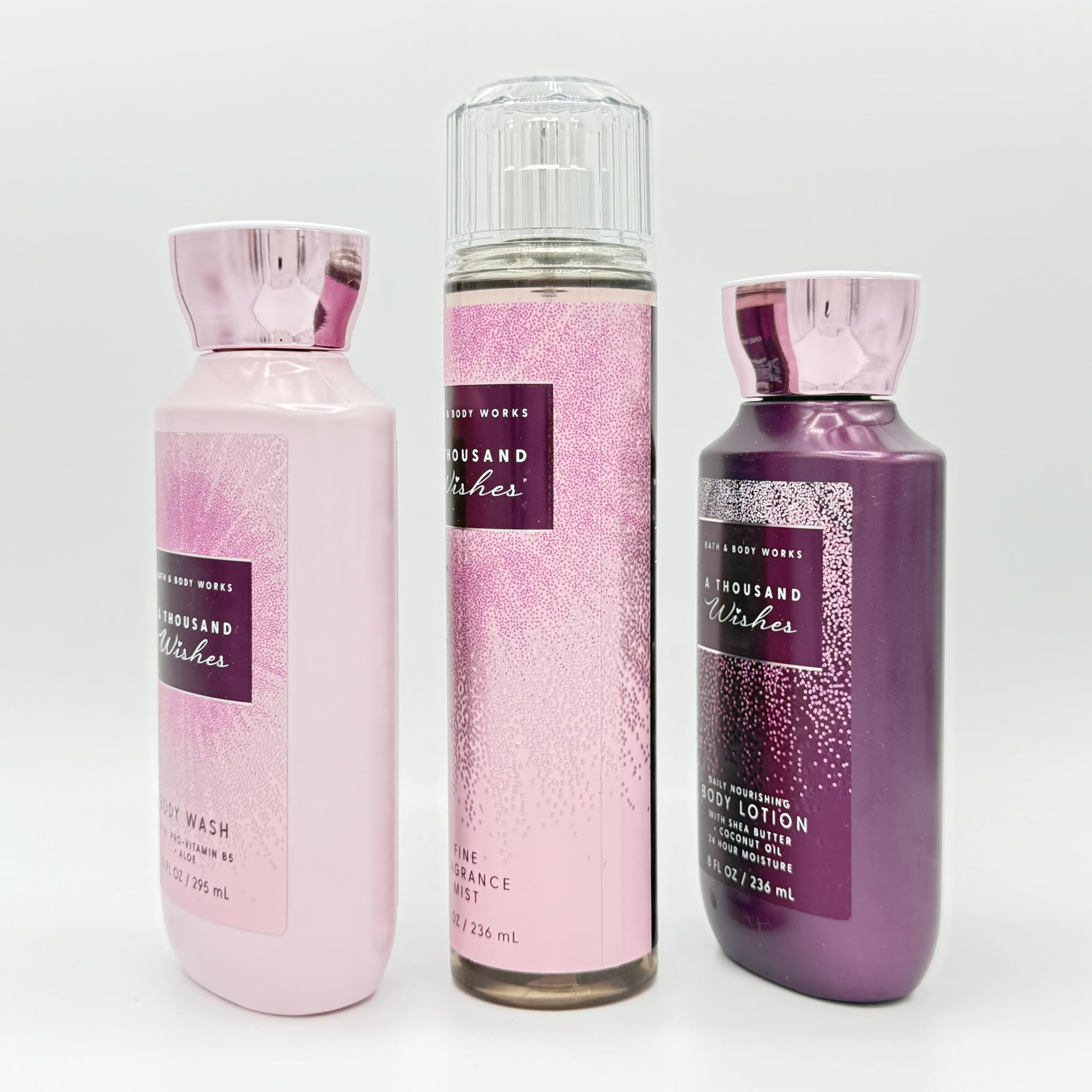 A Thousand Wishes 3-Piece Bath & Body Gift Set - Moisturizing Body Wash, Perfume Mist & Nourishing Lotion for Women | Perfect for Self-Care, Spa Days & Holiday Gifts