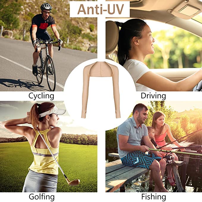 Dressify® Women's UV Protection Ice Silk Arm Sleeves - Sunblock Cooling Sun Sleeves for Running, Cycling, Fishing & Outdoor Sports - White (Perfect for Summer Activities & Sun Protection)