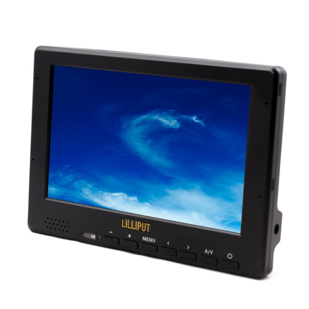 LILLIPUT 7 Inch 667/S HD Camera Monitor with HDMI, YPbPr, AV1/AV2, HD-SDI Input/Output | Color TFT LCD Display | Compatible with F-970 & QM91D Battery Plates | Includes Mini Stand Base & Sun Shade Cover | Perfect for DSLR Filmmaking, Video Production & On-Set Monitoring