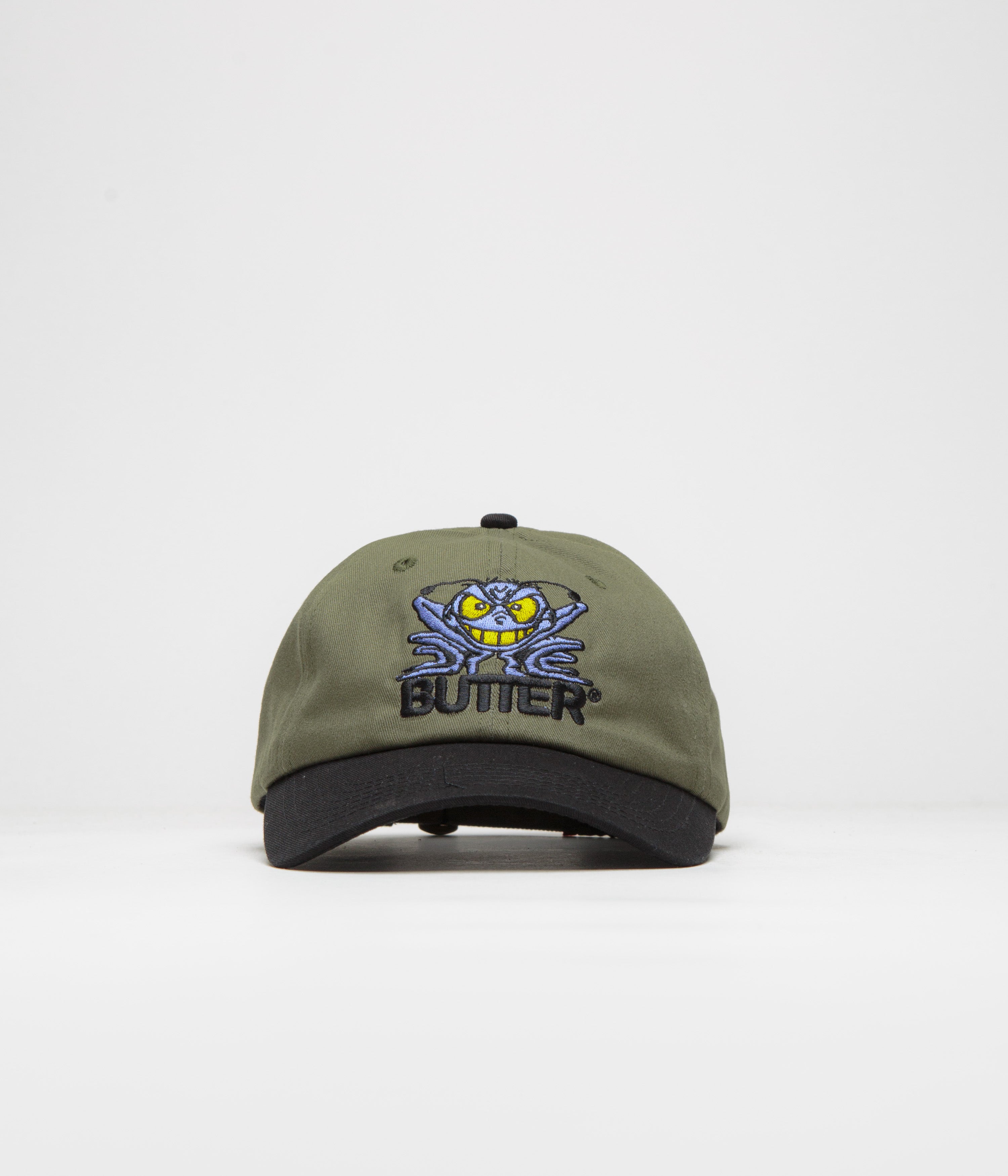 Butter Goods Insect Cap - Army Green & Black Adjustable Baseball Hat for Outdoor Activities, Hiking, and Casual Wear