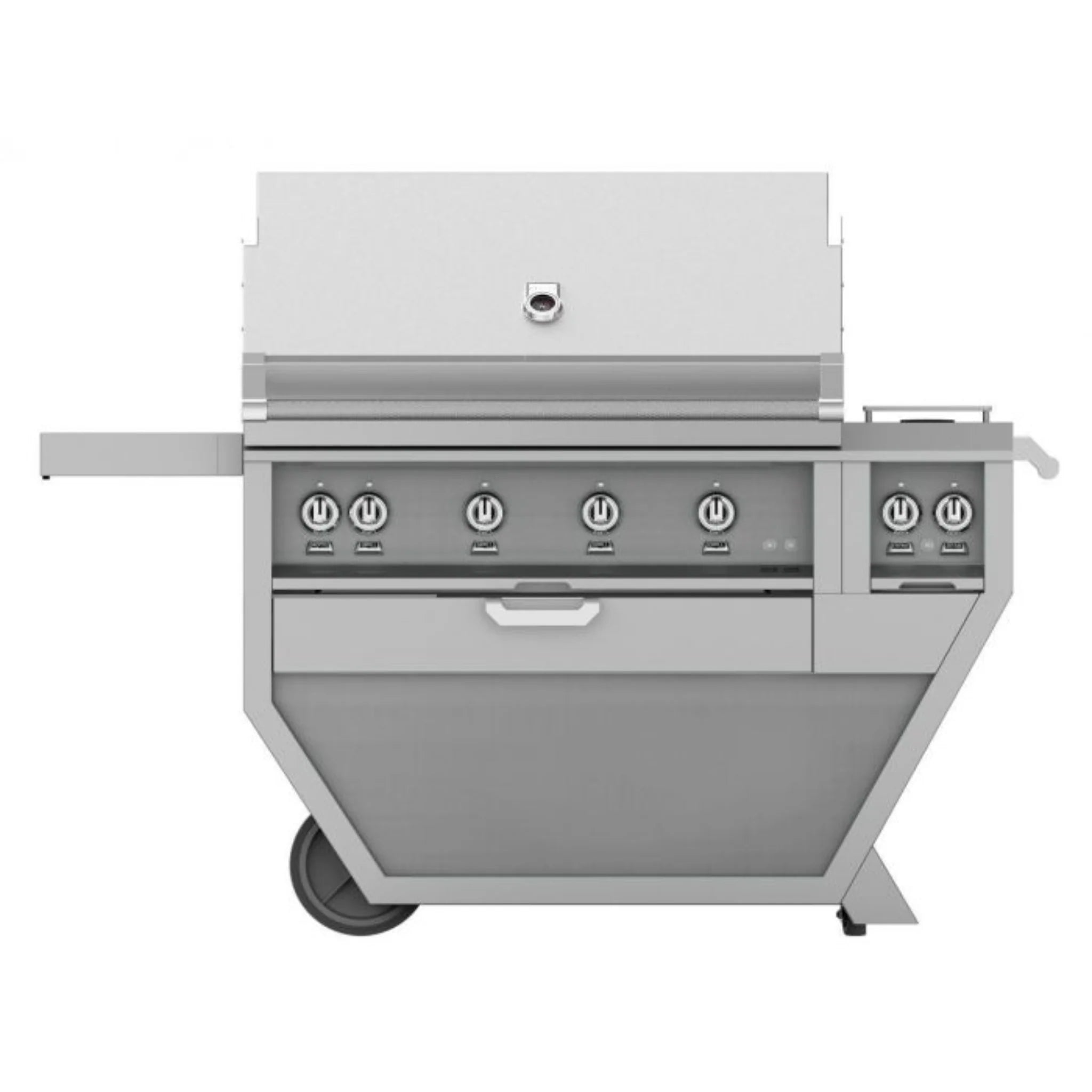 Hestan 42-Inch Deluxe Freestanding Gas Grill with Double Side Burner - Outdoor BBQ Grill for Backyard, Patio & Garden Cooking