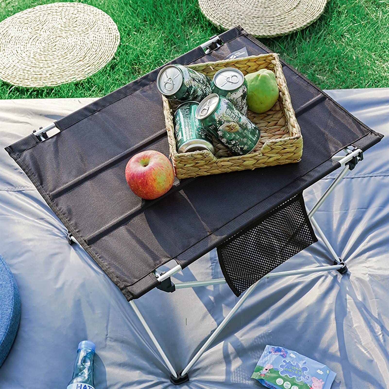 Portable Folding Camping Table and Chairs Set - Lightweight Outdoor Picnic Table with Carry Bag (75x55x52cm) for Backpacking, Beach, BBQ, Tailgating & Family Gatherings