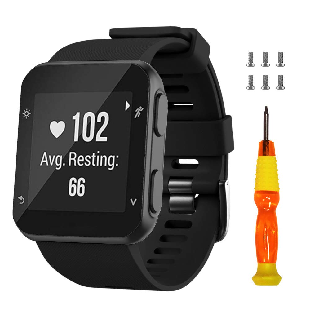 Soft Silicone Replacement Watch Band for Garmin Forerunner 35 - Durable Comfortable Strap Compatible with Forerunner 35 Smartwatch - Perfect for Running, Workouts & Daily Wear