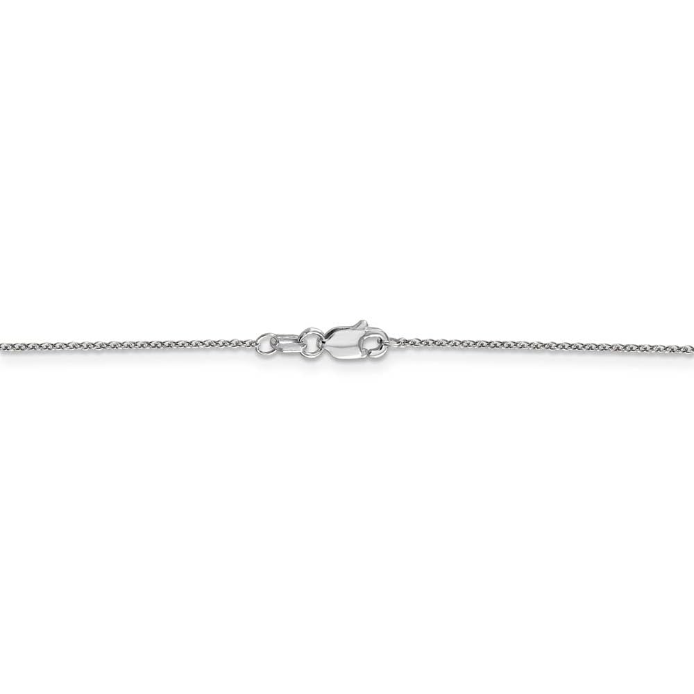 The Black Bow 0.9mm 14k White Gold Solid Round Cable Chain Necklace - Perfect for Everyday Elegance & Special Occasions