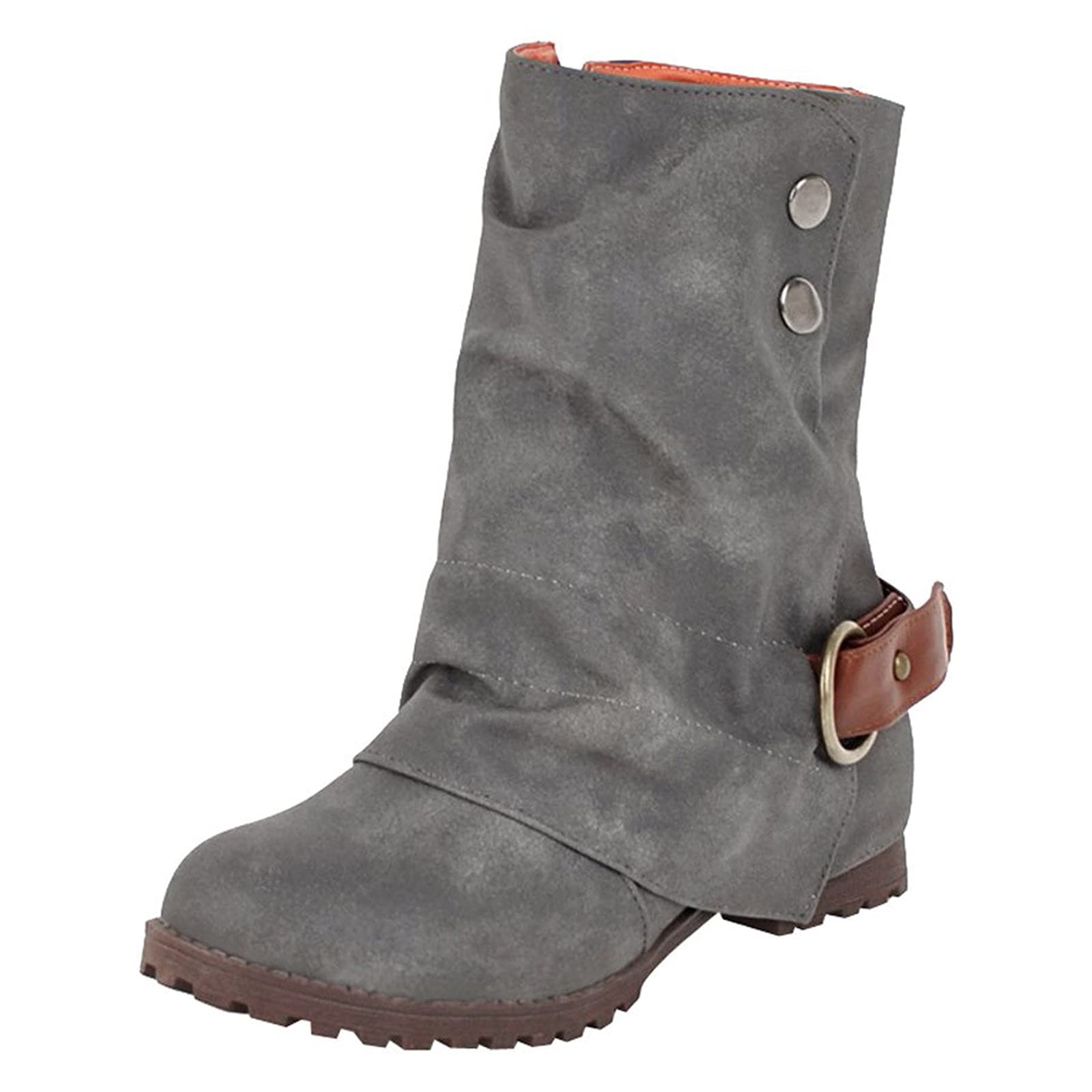 Women's Retro Western Cowgirl Boots - Autumn Winter Short Booties with Zipper & Square Heels | Round Toe Ankle Boots for Casual Wear, Country Style & Western Fashion