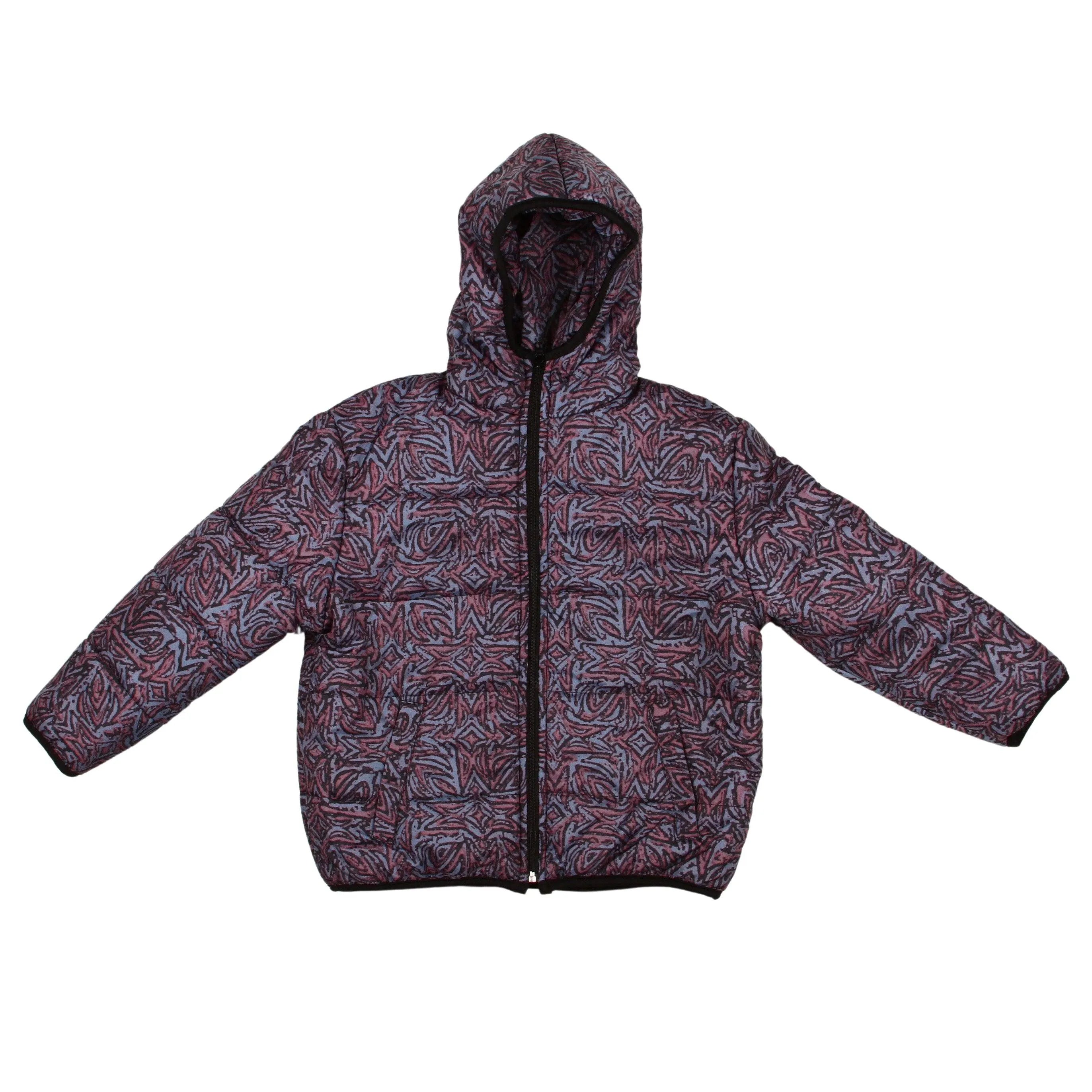 Quiksilver Scaly Print Boys Blue Jacket - Kids Waterproof Windbreaker for Outdoor Adventures & School Wear