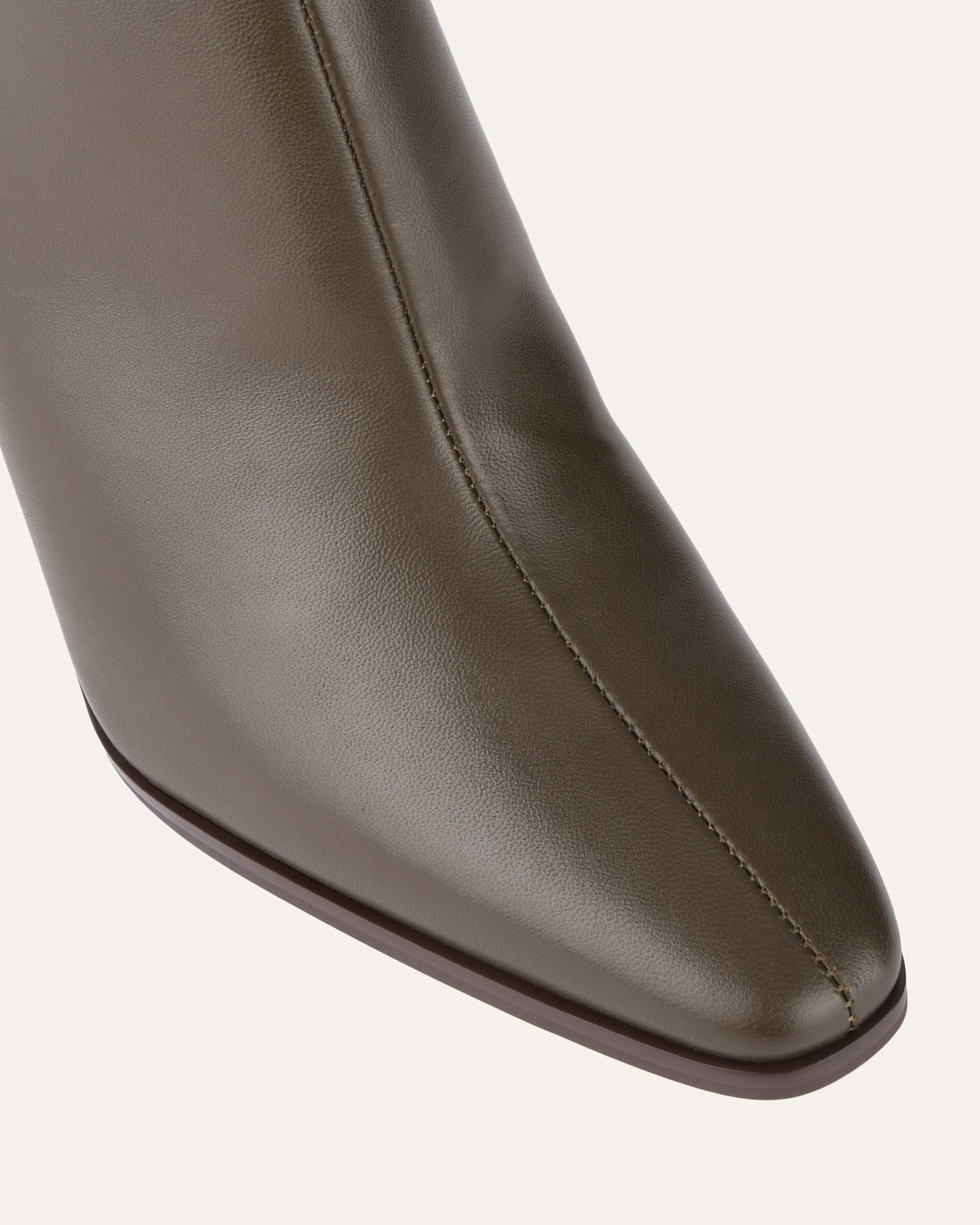 JEMIMA Women's High Ankle Boots - Dark Olive Genuine Leather - Fashionable Winter & Fall Boots for Casual Outfits & Outdoor Activities