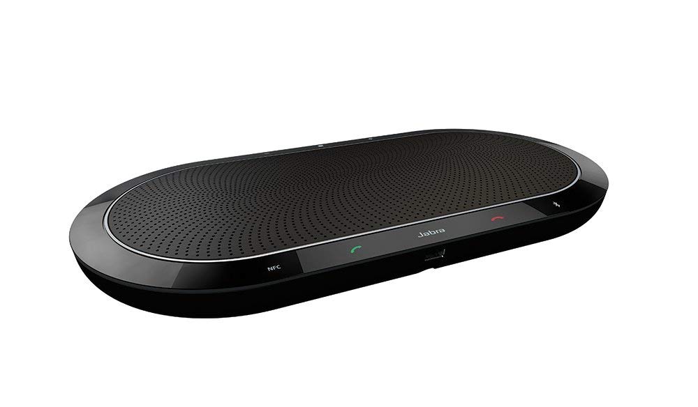 Jabra Speak 810 MS Teams Certified Bluetooth Conference Speaker with USB-A Cable - Wireless Meeting Speakerphone for Large Rooms, Compatible with Laptop, Smartphone & Tablet (Renewed) - Perfect for Remote Work, Video Conferencing & Business Calls