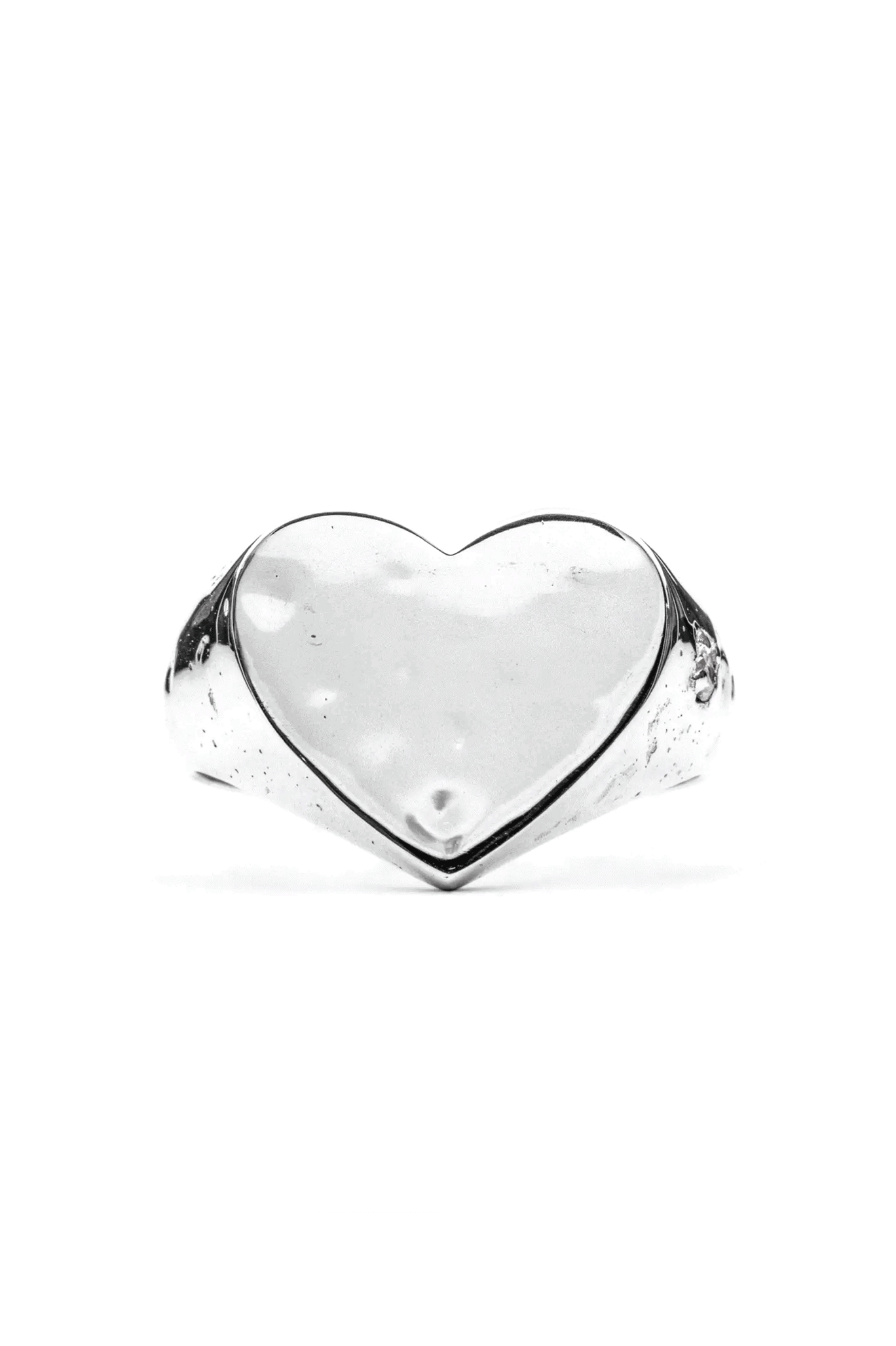 Gem Heart Signet Ring with White Sapphire - Elegant Jewelry for Women, Perfect for Weddings, Anniversaries & Special Occasions
