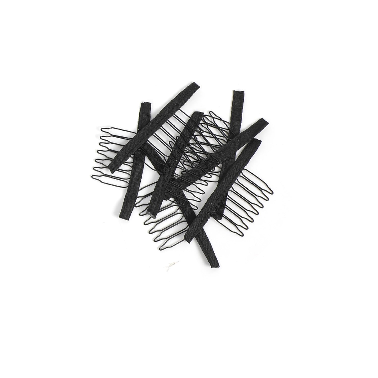 20-Piece Black Wig Combs with 7 Teeth - Secure Wig Clips & Accessories for Wig Making, Styling & Caps - Perfect for Cosplay, Daily Wear & Salon Use (20 Pcs)