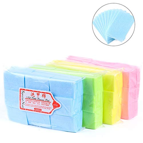600X Disposable Nail Polish Remover Pads - Green Manicure Cotton Wipes for Salon & Home Nail Care (Perfect for Acrylic, Gel & Regular Polish Removal)