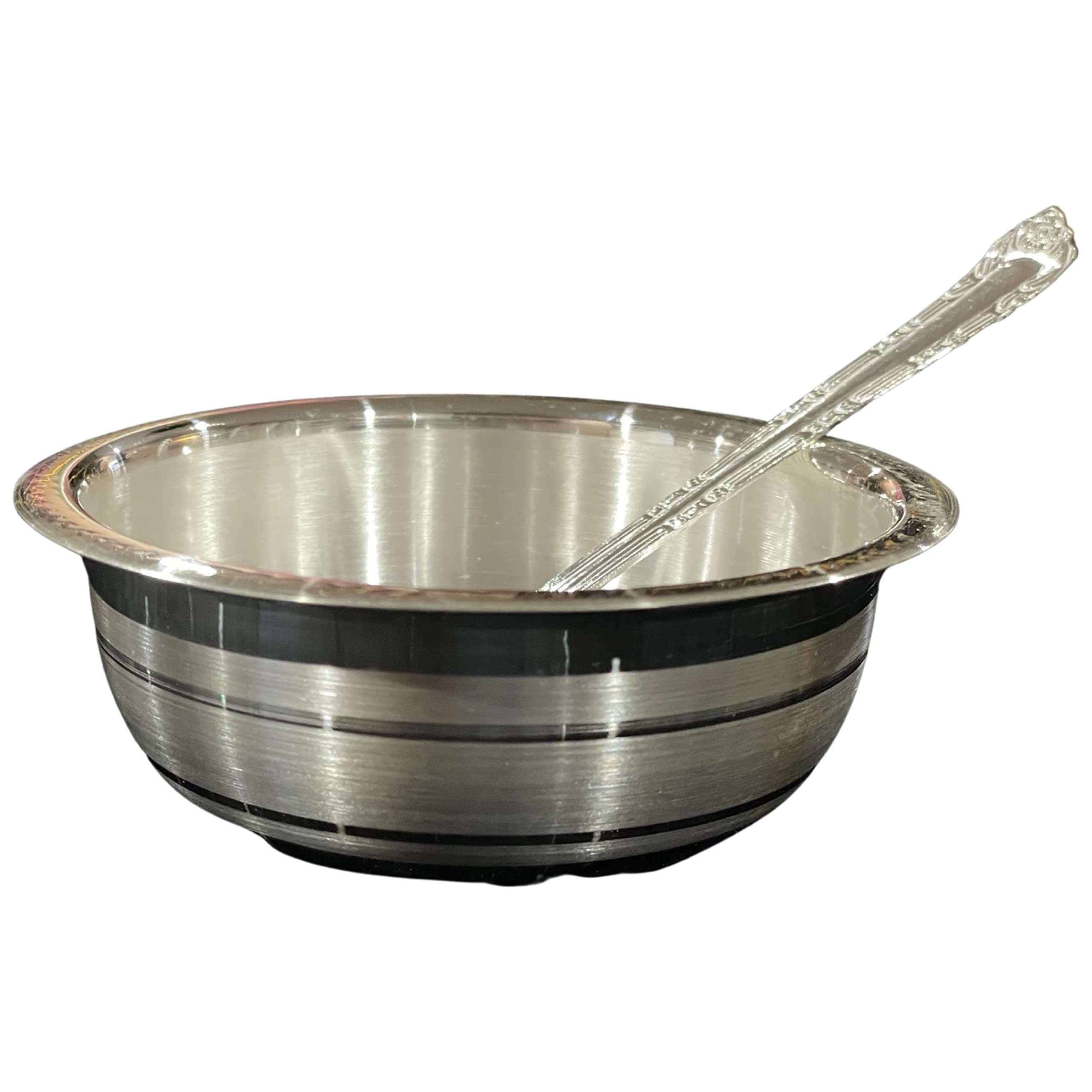 999 Pure Silver 3.75 Inch Bowl & Spoon Set - Elegant Dining Gift for Special Occasions, Perfect for Wedding, Anniversary & Luxury Home Decor