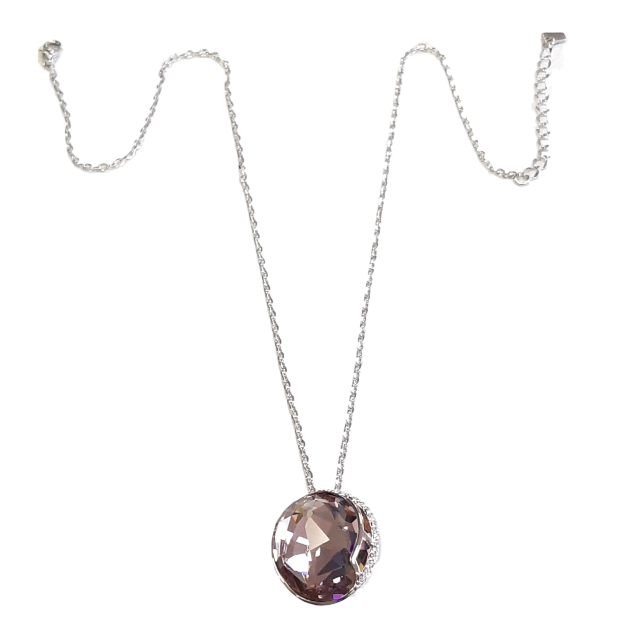Swarovski Crystal Rhinestone Pendant Necklace for Women - Elegant Indigo Blue Jewelry for Party, Wedding & Evening Wear